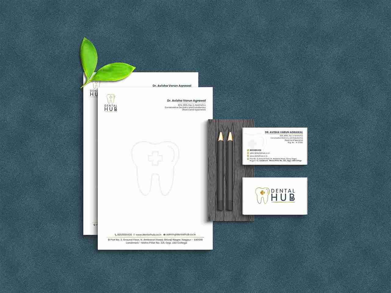 professional letterhead design visiting card design for stationery shop